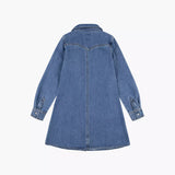 Levis Girls Western Denim Shirt Dress In Blue