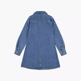 Levis Girls Western Denim Shirt Dress In Blue