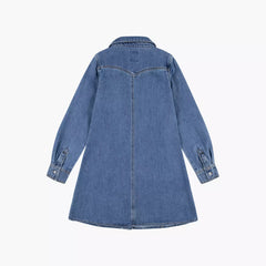 Levis Girls Western Denim Shirt Dress In Blue