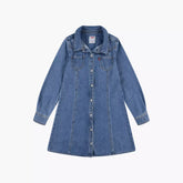 Levis Girls Western Denim Shirt Dress In Blue