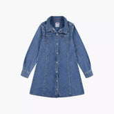 Levi's Girls Western Denim Shirt Dress In Blue