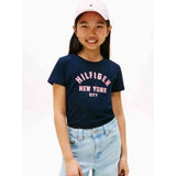 Tommy Hilfiger Girls Graphic T-Shirt In Navy