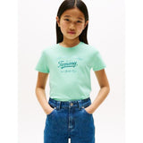 Tommy Hilfiger Girls Tommy Script T-Shirt In Mint