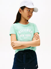 Tommy Hilfiger Girls Graphic T-Shirt In Mint