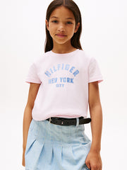 Tommy Hilfiger Girls Graphic T-Shirt In Baby Pink