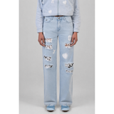 Sissy Boy Kiera Wide Leg Jeans In Light Vintage