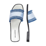 Karl Lagerfeld Skoot Ii Border Slide Light Blue/Denim