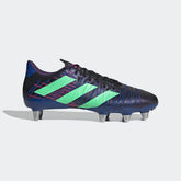 Adidas Unisex Kakari Elite SG Rugby Boots In Core Black / Beam Green / Royal Blue