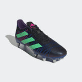 Adidas Unisex Kakari Elite SG Rugby Boots In Core Black / Beam Green / Royal Blue