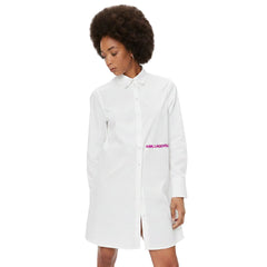 Karl Lagerfeld Ladies Cotton Shirt Dress In White