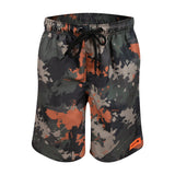 Sniper Urban Jungle Mens Swim Shorts In Grfeen and Orange