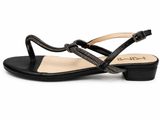 Kimi Ladies Leather Sandals In Black