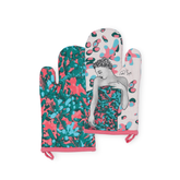 Carrol Boyes Oven Glove Set Of 2 Strength In Pink Multi