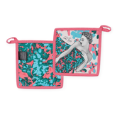 Carrol Boyes Pot Holder Set Of 2 Strength In Pink Multi