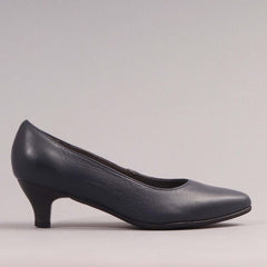 Froggie 10873 Ladies Lea Waxy Shoes Navy
