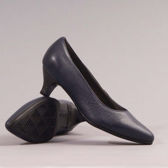 Froggie 10873 Ladies Lea Waxy Shoes Navy