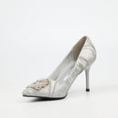 Butterfly Feet Miss Black Ladies Lanelle 3 Heels In Silver