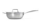Le Creuset Triply Chefs Pan Non-stick With Lid In Silver