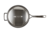 Le Creuset Triply Chefs Pan Non-stick With Lid In Silver