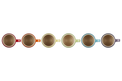 Le Creuset 6 Rainbow Assorted U Mug 380Ml