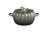 Le Creuset Cast Iron Signature Pumpkin Casserole 24cm In Thyme