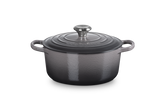 Le Creuset Signature Round Cocotte In Flint