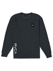 RVCA Mens 2x Crew Neck Fleece Sweatshirt In Black