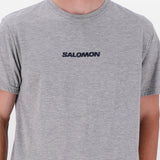 Salomon Mens Logo Short Sleeves T-Shirt In Grey/Melange