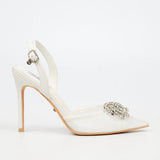 Miss Black Ladies Lola 73 Heels In White