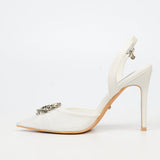 Miss Black Ladies Lola 73 Heels In White