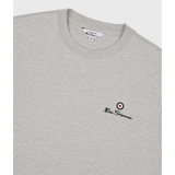 Ben Sherman Entry Target Print Crew Neck T-Shirt In Grey