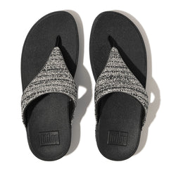 Fitflop Ladies Lulu Shimmer Weave Sandals In Black