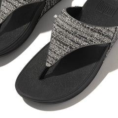 Fitflop Ladies Lulu Shimmer Weave Sandals In Black