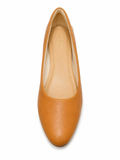 La Her Ladies Comfort Small Heels In Camel