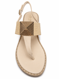 La Her Ladies JY12 Fashion Sandals In Beige