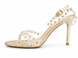 La Her Ladies QXG8 Evening Heels In Champagne