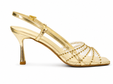 La Her Womens Evening Heels In Gold