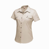 Boerboel Ladies Short Sleeve Kalahari Shirt In Stone
