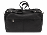 Lefel Leather Travel Duffel Bag In Black