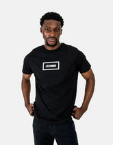 Les Hommes Mens Block Print T-Shirt In Black