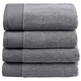 Linen House Plush Bath Sheet In Grey Marle