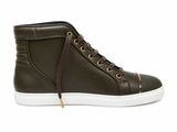 Louis Leeman High Top With Capped Metal Boots In Olive