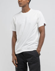Replay Mens Crew Neck T-Shirt With Lettering In White