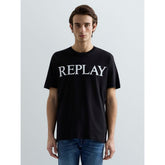 Replay Mens T-shirt With Logo Print In Black