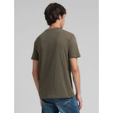 Replay Mens T-shirt With Logo Print In Mud Green
