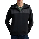 Replay Mens Half Zip Hoodie In Black