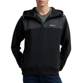 Replay Mens Half Zip Hoodie In Black