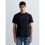 Replay Mens Back Print Short Sleeve T-Shirt In Black Multi