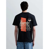 Replay Mens Cocktail Print Cotton T-Shirt In Black Multi