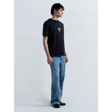 Replay Mens Cocktail Print Cotton T-Shirt In Black Multi